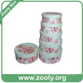 Round Paper Gift Box with Lid / Red Printed Hat Box (ZH003)